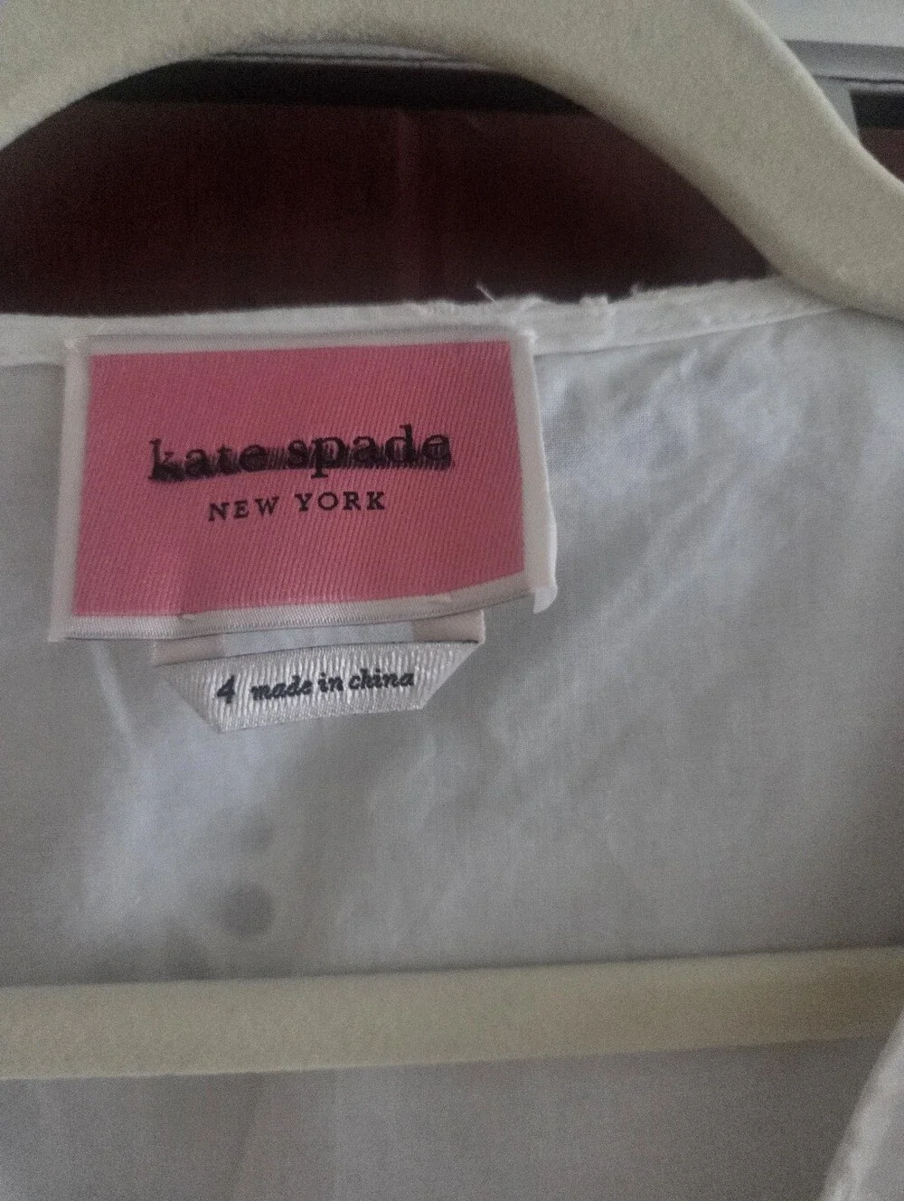 Kate Spade New York white eyelet clover dress Sz4